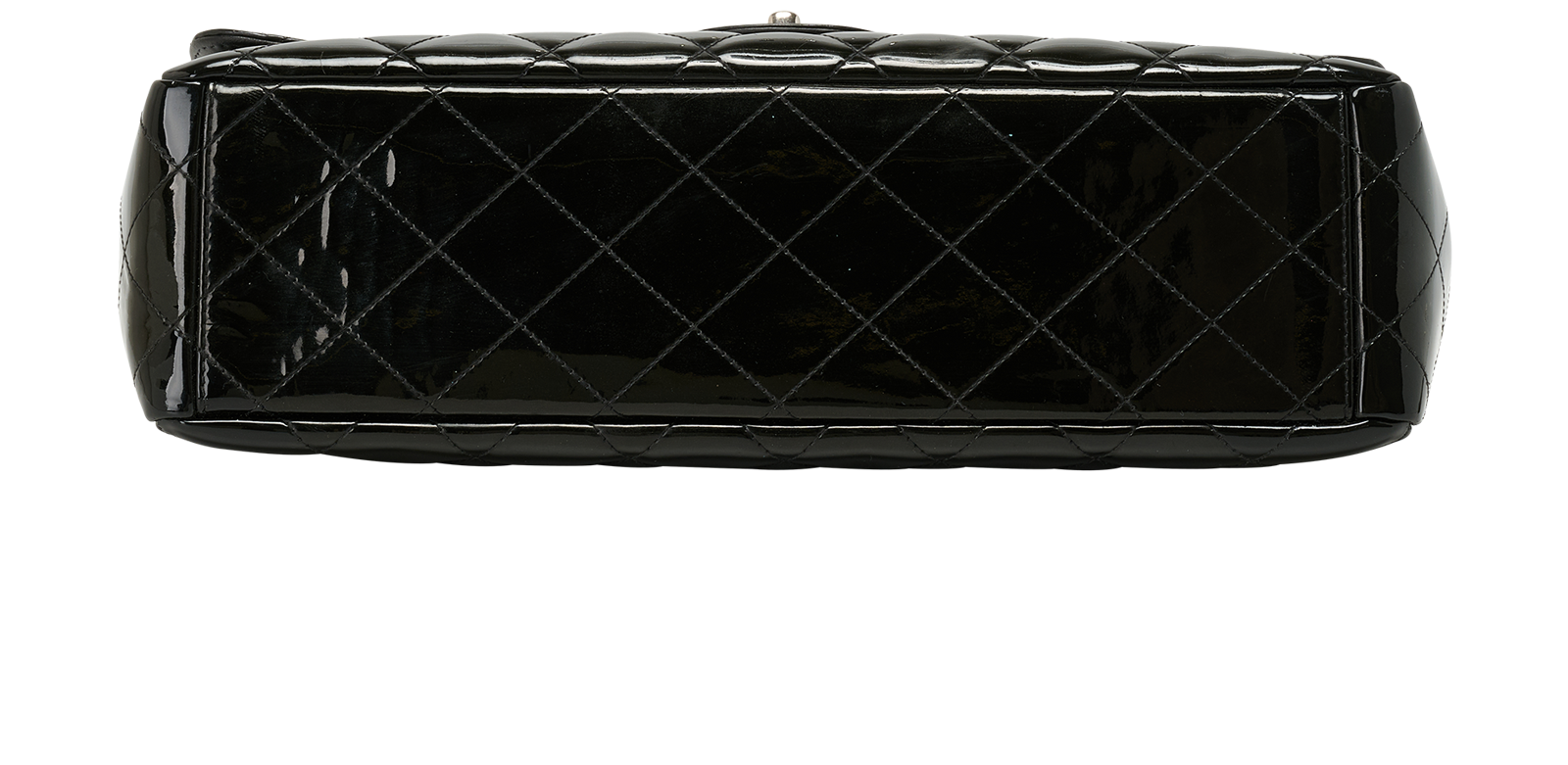 Maxi Classic Single Flap, &pound;2,900, Handbags, Black, Patent Leather, Top view